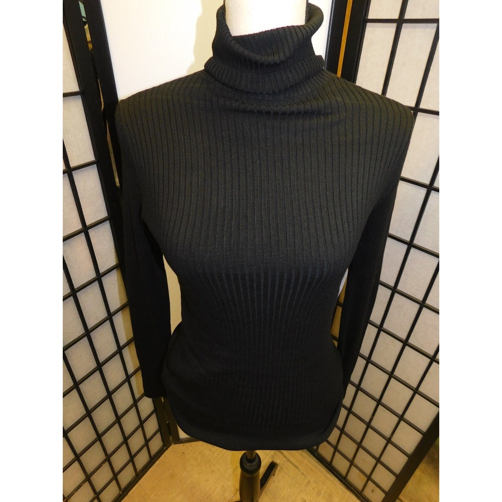 NWT Time And Tru Black Ribbed Turtleneck Small 4-6